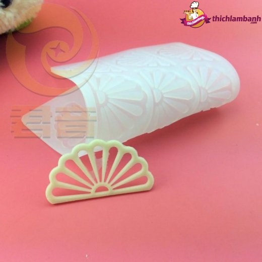 Khuôn silicon mỏng decor 9 cánh quạt
