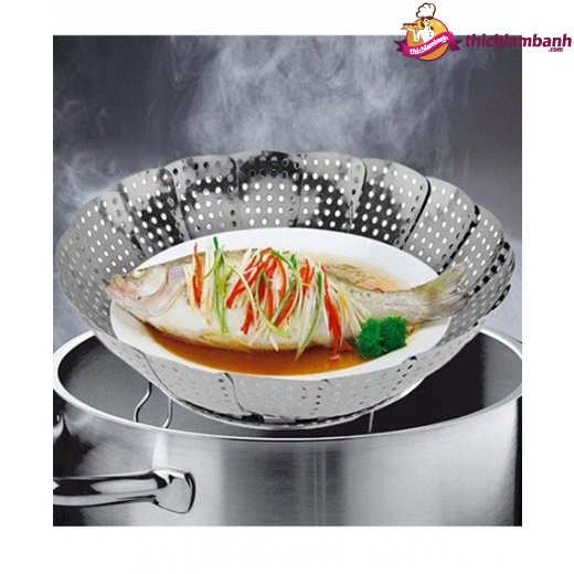 Xửng Hấp (Vỉ Hấp) xòe Inox Gấp Gọn Thông Minh